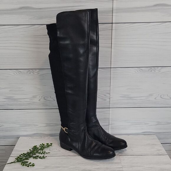 Isaac Mizrahi Shoes - Isacc Mitzrah Imtory Black Knee-High Leather Boots Womens Size 7